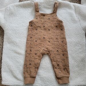 Disney Brown Kids Overalls with Mickey and Minnie 12 Month